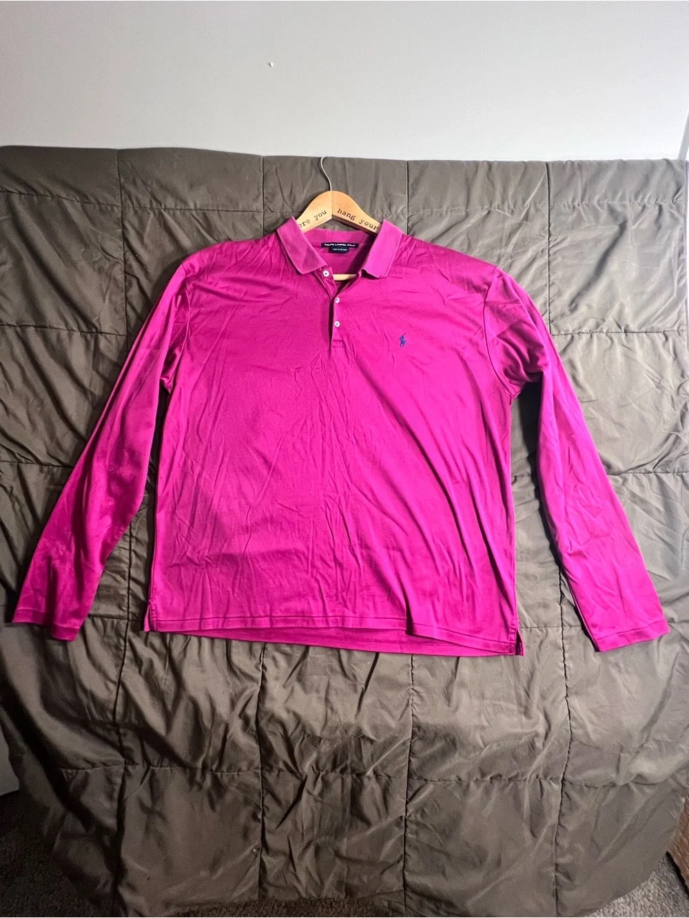 Ralph Lauren Long Sleeve Polo - Fuchsia